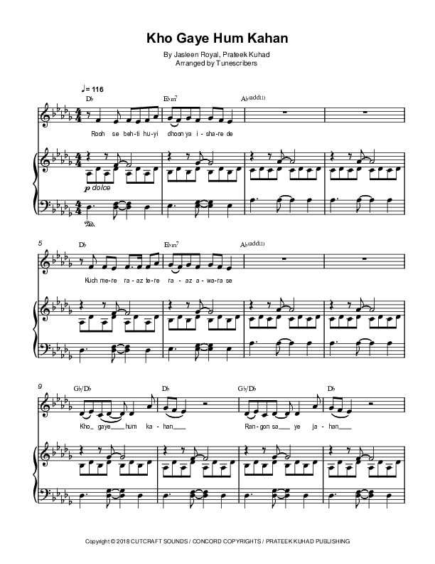 Kho Gaye Hum Kahan (arr. Tunescribers)