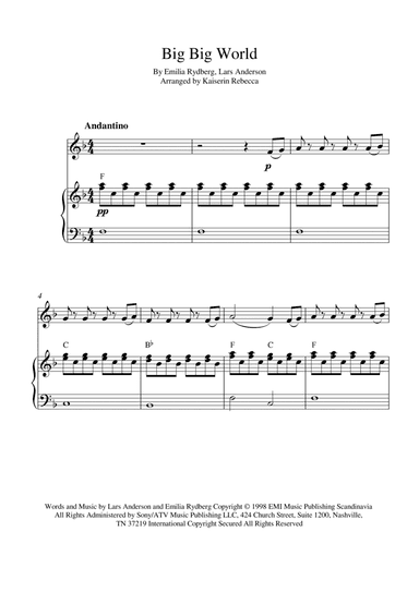 Big Big World (arr. Kaiserin Rebecca)