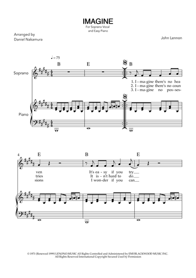 Imagine (arr. Daniel Nakamura)