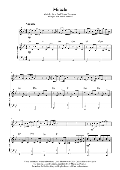 Miracle (arr. Kaiserin Rebecca)