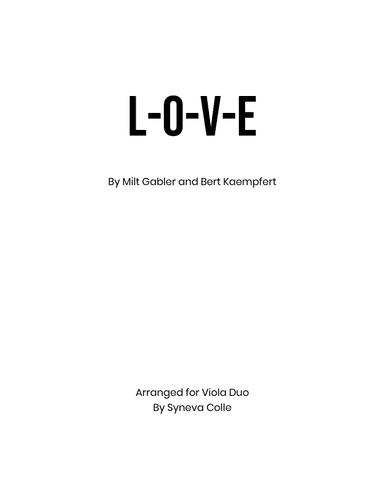 L-o-v-e (arr. Syneva Colle)