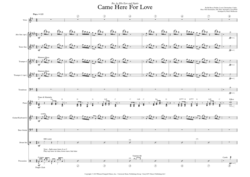 Came Here For Love (arr. Daryl McKenzie)