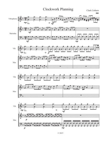 Clockwork Planning (Vibes and Marimba Duet)