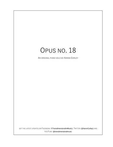 Aaron Corley: Opus no. 18