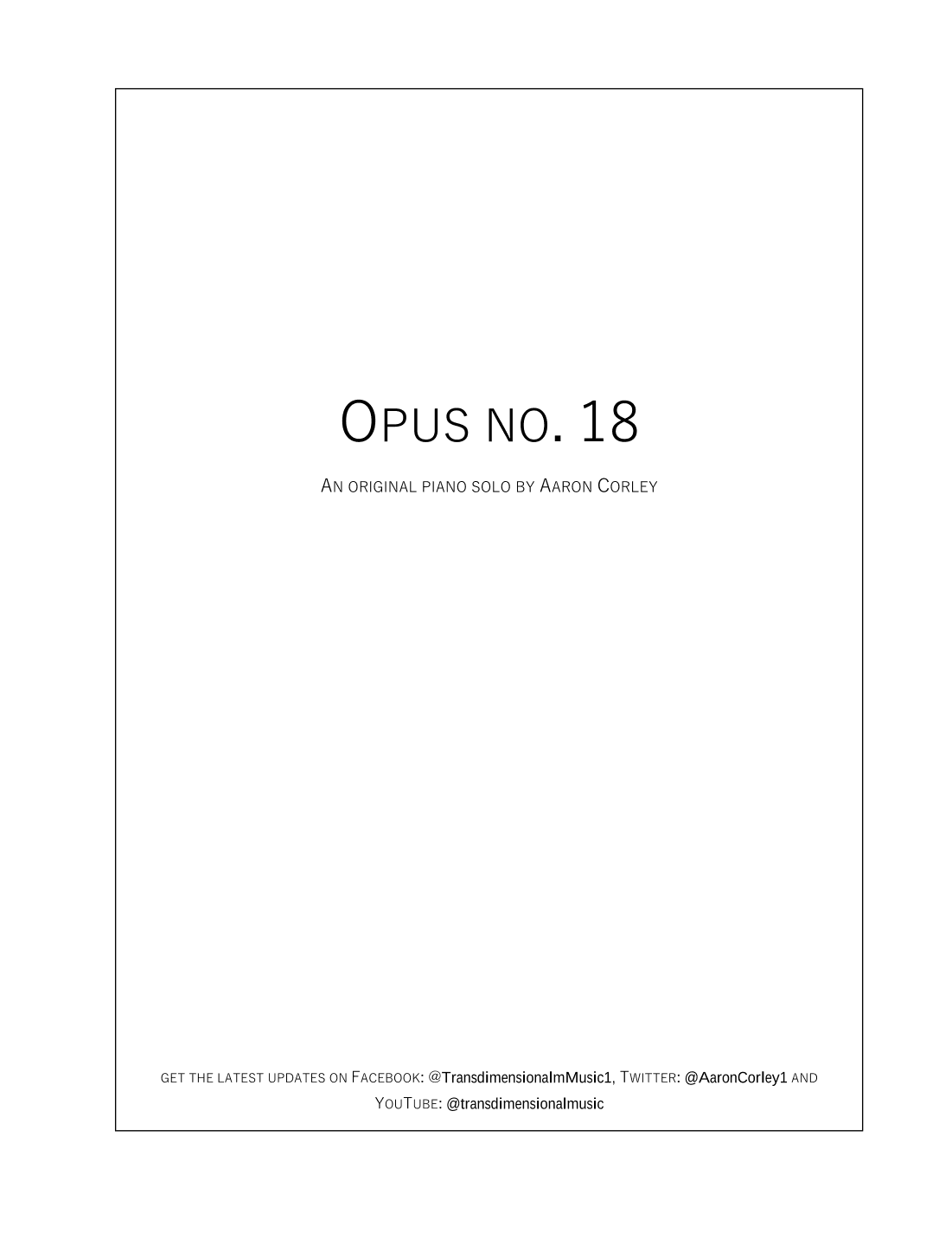 Aaron Corley: Opus no. 18
