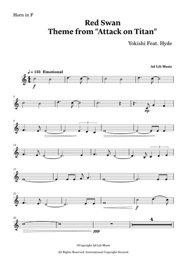 Red Swan (arr. Charles Lam)