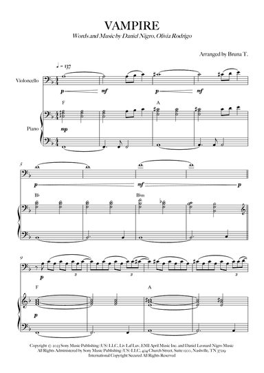 Vampire (arr. Bruna T.)