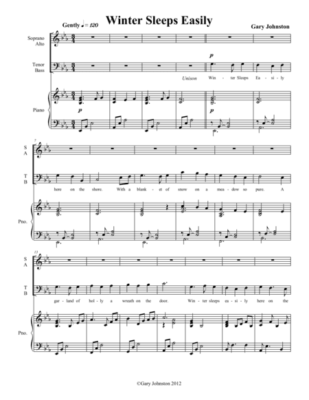 Winter Sleeps Easily - SATB