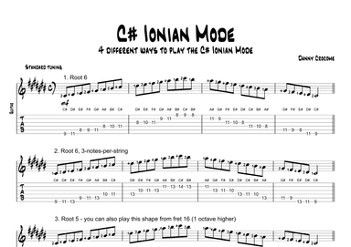 C# Ionian Mode (4 Ways to Play)
