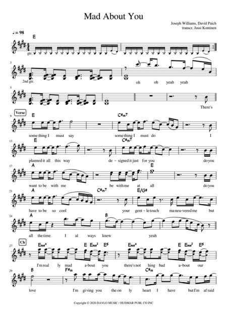 Mad About You (arr. Jussi Kontinen)