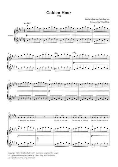 Golden Hour (arr. Vitor Melo)