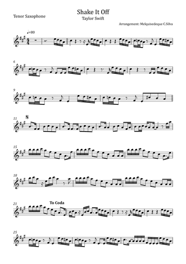 Shake It Off (arr. Melquisedeque C.Silva)