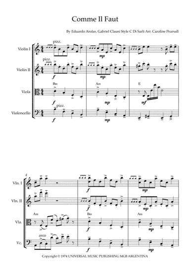 Comme Il Faut (arr. Caroline Pearsall)