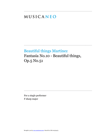 Fantasía No.10-Beautiful things Op.5 No.51