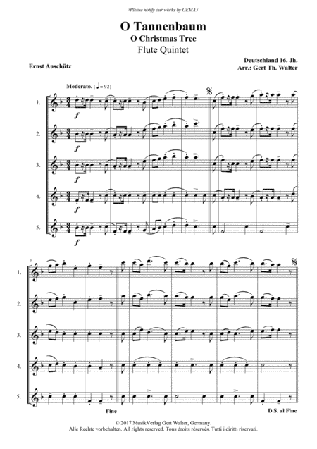 O Christmas Tree (arr. Gert Th. Walter)