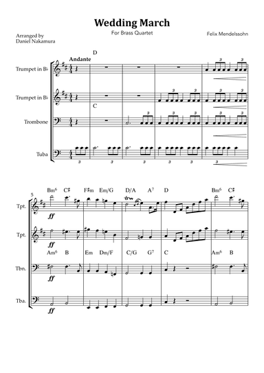 Wedding March (arr. Daniel Nakamura)