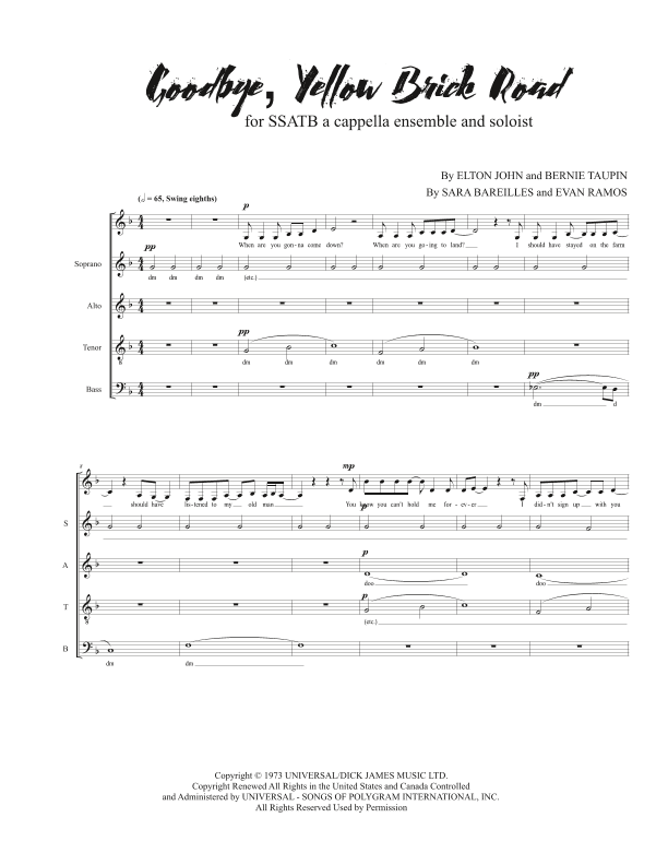 Goodbye Yellow Brick Road (arr. Evan Ramos)