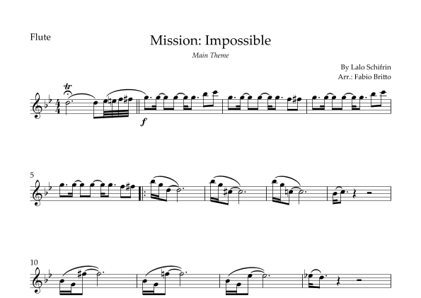 Mission: Impossible Theme (arr. Fabio Britto)
