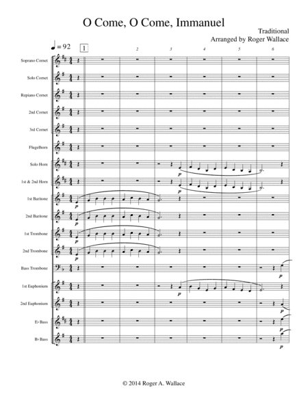 O Come, O Come, Immanuel (Emmanuel) (arr. Roger Wallace)