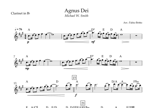 Agnus Dei (arr. Fabio Britto)