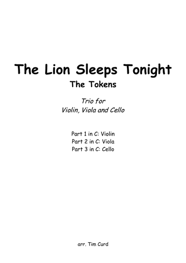 The Lion Sleeps Tonight (arr. Tim Curd)