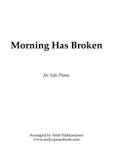 Morning Has Broken - Piano (arr. Antti Hakkarainen)