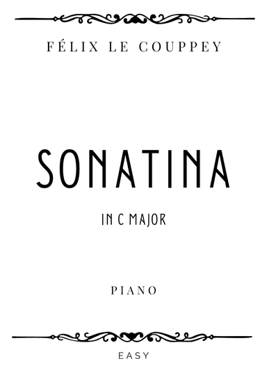 Le Couppey - Sonatina in C Major - Easy (arr. Piacere Music Sheets)