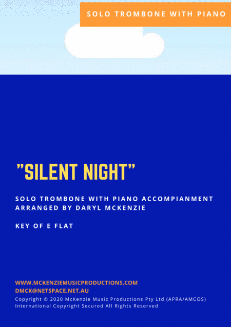 Silent Night - Trombone Solo with Piano Accompaniment Key of Eb (arr. Daryl McKenzie)