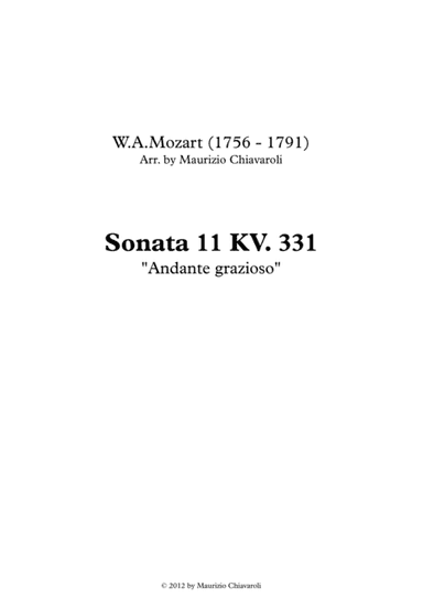 Sonata KV. 331 (arr. Maurizio Chiavaroli)