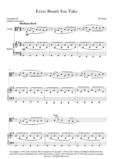 Every Breath You Take (arr. Gildson Cerqueira)