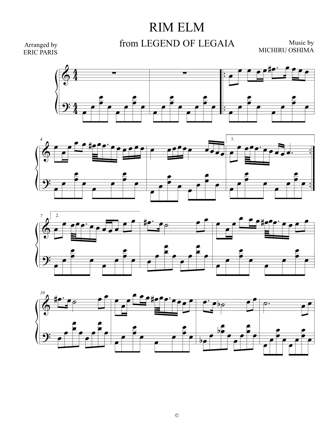Rim Elm (arr. Eric Paris)