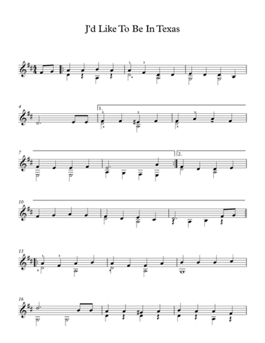 J'd Like To Be In Texas - American Traditional Song (arr. Milan Mitic)
