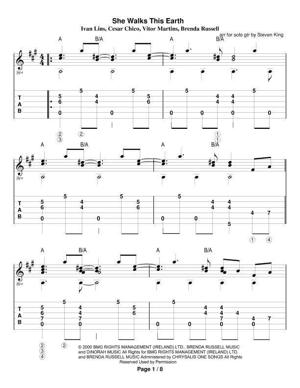 She Walks This Earth (arr. Steven King)