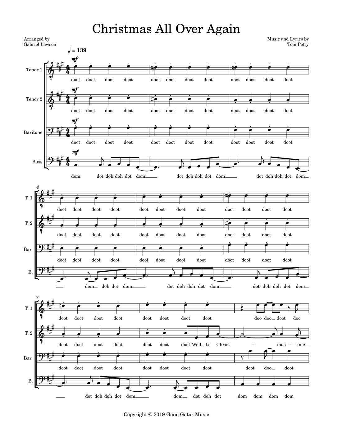 Christmas All Over Again (arr. Gabriel Lawson)