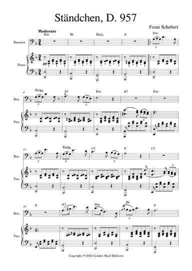 Ständchen (arr. Golden Skull Editions)