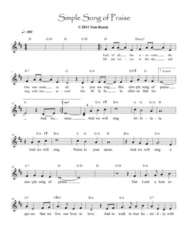Simple Song Of Praise