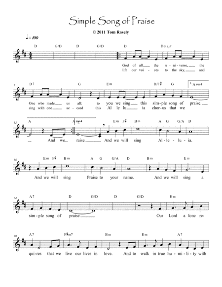 Simple Song Of Praise