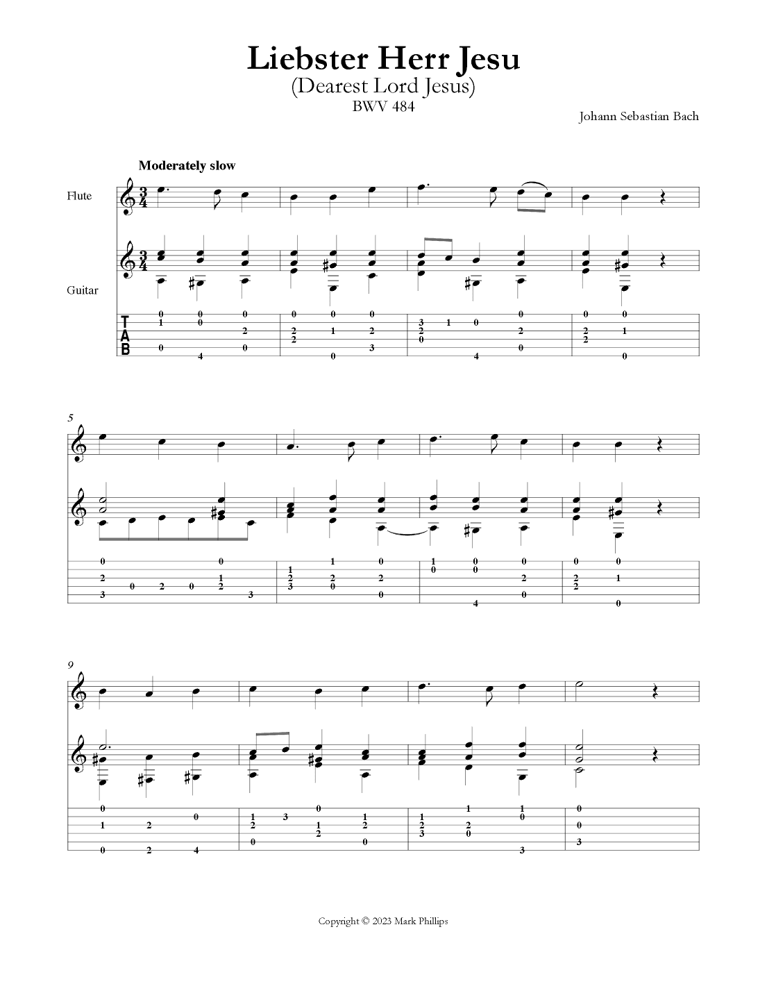 Liebster Herr Jesu (Dearest Lord Jesus) (arr. Mark Phillips)