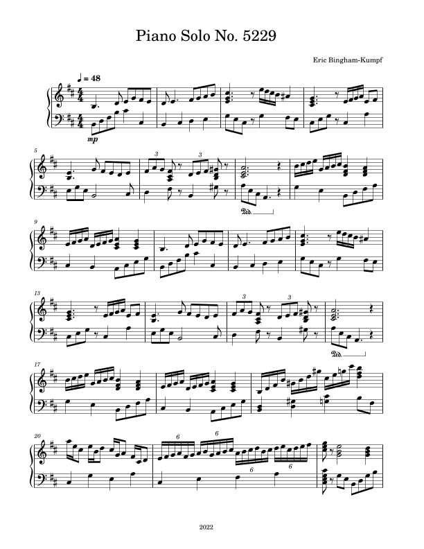 Piano Solo No. 5229