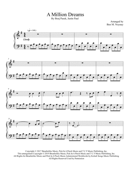 A Million Dreams (arr. Ben M. Noynay)