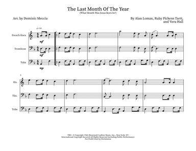 The Last Month Of The Year (what Month Was Jesus Born In?) (arr. Dominic Meccia)