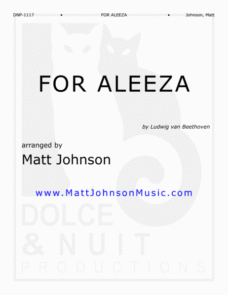 For Aleeza ~ simplified and abridged "Für Elise" for beginning students (arr. Matt Johnson)
