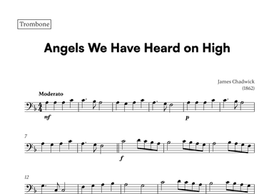 Angels we have heard on high (for Trombone) (arr. Cadenza Editions)