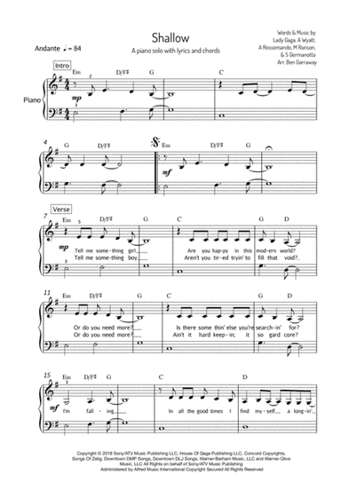 Shallow (arr. Ben Garraway)