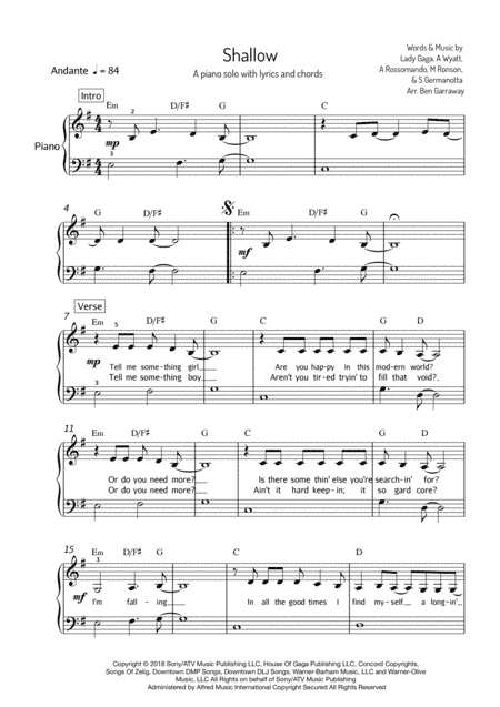 Shallow (arr. Ben Garraway)