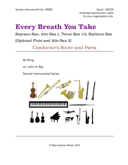 Every Breath You Take (arr. John A. Ray)