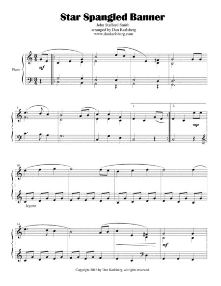 Star Spangled Banner (arr. Dan Karlsberg)