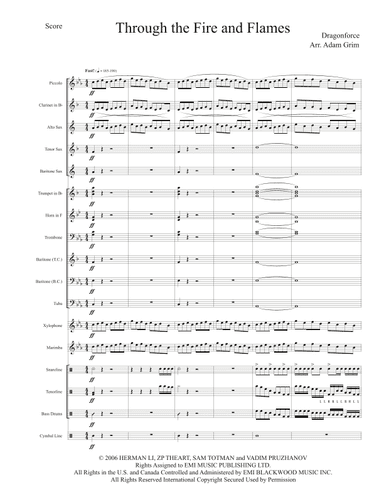 Through The Fire And Flames (arr. Adam Grim)