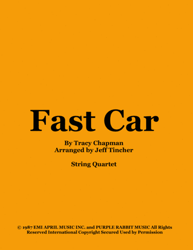 Fast Car (arr. Jeff Tincher)