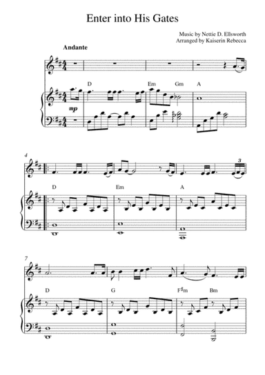 Enter into His Gates (arr. Kaiserin Rebecca)